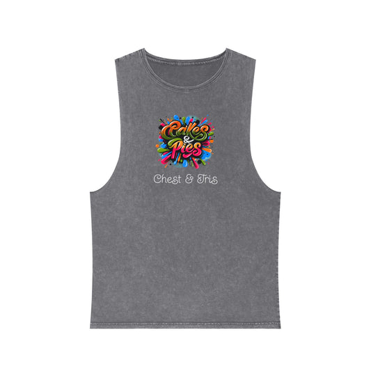 Cakes & Pies Unisex Stonewash Tank Top - Fun and Stylish Summer Wear