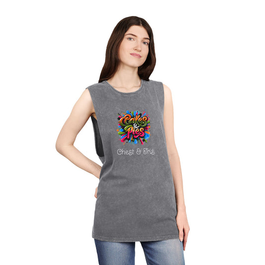 Cakes & Pies Unisex Stonewash Tank Top - Fun and Stylish Summer Wear