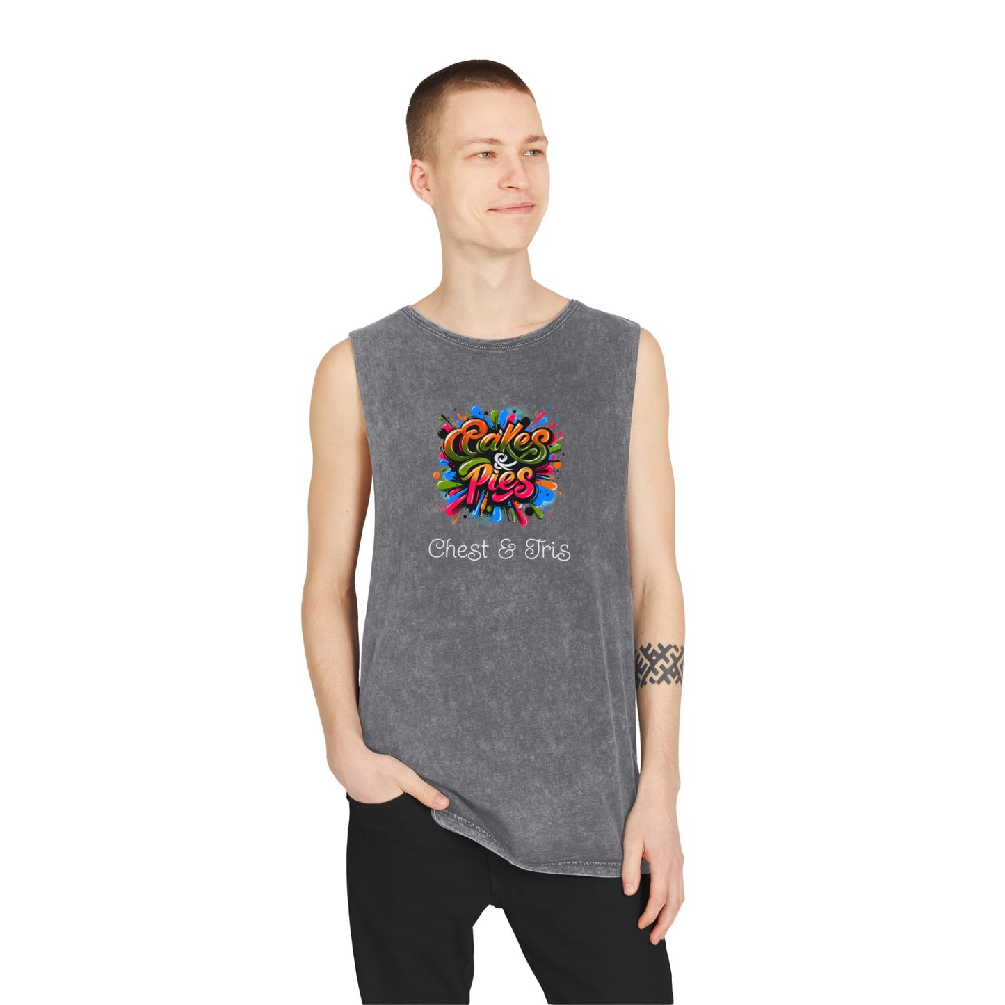 Cakes & Pies Unisex Stonewash Tank Top - Fun and Stylish Summer Wear