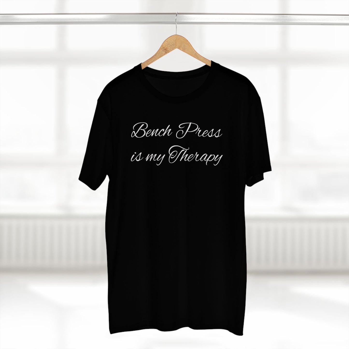 Funny Fitness T-Shirt - Bench Press is My Therapy